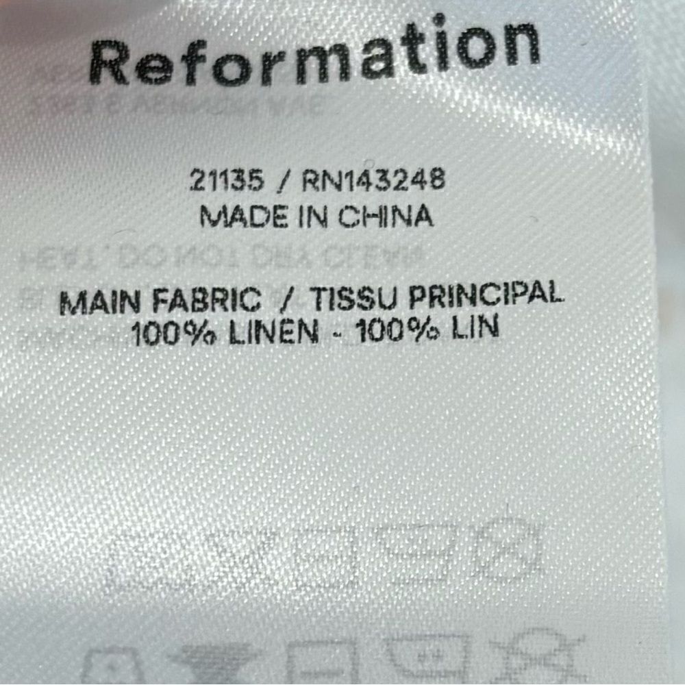NWOT Reformation Starfruit Linen Dress in Riso - Picture 9 of 9